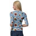 Hibiscus Flowers Quarter Sleeve Raglan Tee View2