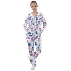 Cute Snowmen Celebrate New Year Women s Tracksuit by SychEva