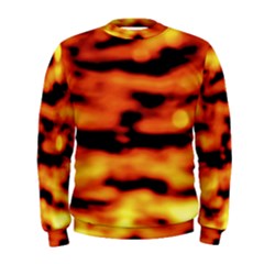 Red  Waves Abstract Series No5 Men s Sweatshirt by DimitriosArt