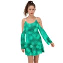Light Reflections Abstract No9 Turquoise Kimono Sleeves Boho Dress View1