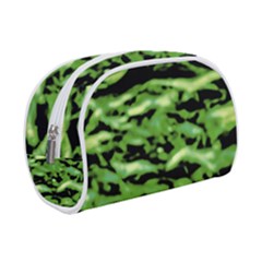 Green  Waves Abstract Series No11 Make Up Case (small) by DimitriosArt