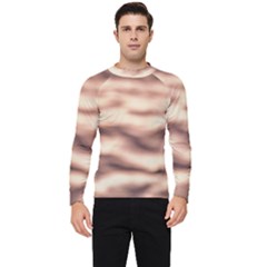 Pink  Waves Abstract Series No6 Men s Long Sleeve Rash Guard by DimitriosArt