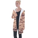 Pink  Waves Abstract Series No5 Longline Hooded Cardigan View1