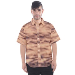 Pink  Waves Abstract Series No5 Men s Short Sleeve Shirt