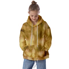 Orange Papyrus Abstract Kids  Oversized Hoodie by DimitriosArt