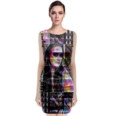 Hungry Eyes Ii Sleeveless Velvet Midi Dress by MRNStudios