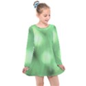 Green Vibrant Abstract No4 Kids  Long Sleeve Dress View1
