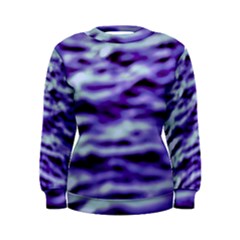 Purple  Waves Abstract Series No3 Women s Sweatshirt by DimitriosArt