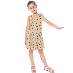 Festive Champagne Kids  Sleeveless Dress