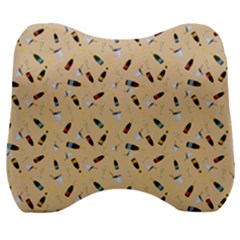 Festive Champagne Velour Head Support Cushion by SychEva