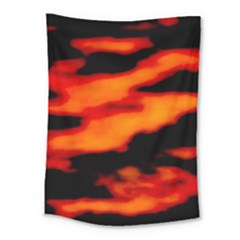 Red  Waves Abstract Series No13 Medium Tapestry by DimitriosArt