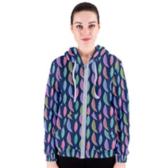 Colorful Feathers Women s Zipper Hoodie by SychEva