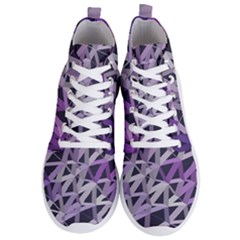 3d Lovely Geo Lines  Iv Men s Lightweight High Top Sneakers by Uniqued