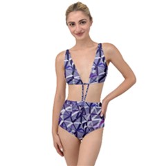 3d Lovely Geo Lines Ix Tied Up Two Piece Swimsuit by Uniqued