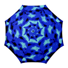 Blue Waves Abstract Series No11 Golf Umbrellas by DimitriosArt