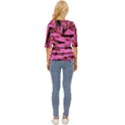 Pink  Waves Abstract Series No1 Lightweight Drawstring Hooded Top View4