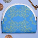 Floral folk damask pattern Fantasy flowers Floral geometric fantasy Horseshoe Style Canvas Pouch View2