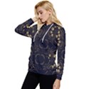 Floral folk damask pattern Fantasy flowers Floral geometric fantasy Women s Lightweight Drawstring Hoodie View2