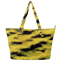 Yellow Waves Flow Series 1 Full Print Shoulder Bag by DimitriosArt