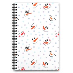 Cute Faces Of Snowmen 5 5  X 8 5  Notebook by SychEva