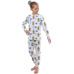 Gingerbread Man And Candy Kids  Long Sleeve Set  by SychEva