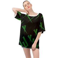 Abstract Pattern Geometric Backgrounds   Oversized Chiffon Top by Eskimos