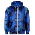 Peony in Blue Men s Zipper Hoodie View1