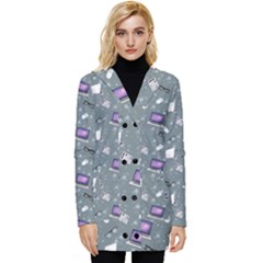Office Works Button Up Hooded Coat  by SychEva