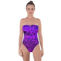 Magenta Waves Flow Series 2 Tie Back One Piece Swimsuit by DimitriosArt