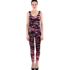 Pink  Waves Flow Series 11 One Piece Catsuit by DimitriosArt