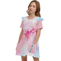Cherry blossom Kids  Frilly Sleeves Pocket Dress View3