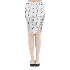 Cute Rabbit Midi Wrap Pencil Skirt by SychEva