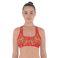 Abstract Pattern Geometric Backgrounds   Cross Back Sports Bra by Eskimos