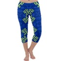 Abstract pattern geometric backgrounds   Capri Yoga Leggings View1