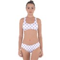Weird Fantasy Bird Drawing Motif Pattern Criss Cross Bikini Set View1
