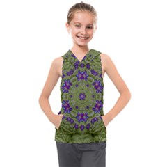 Retro And Tropical Paradise Artwork Kids  Sleeveless Hoodie by pepitasart