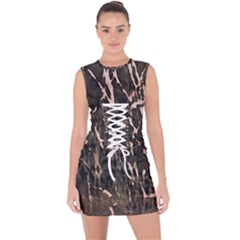 Abstract Light Games 4 Lace Up Front Bodycon Dress by DimitriosArt