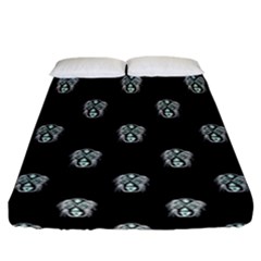 Tribal Mask Motif Drawing Pattern Fitted Sheet (california King Size) by dflcprintsclothing