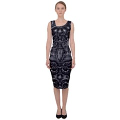 Charcoal Mandala Sleeveless Pencil Dress by MRNStudios