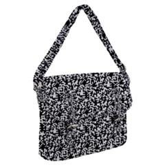 Black And White Qr Motif Pattern Buckle Messenger Bag by dflcprintsclothing