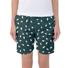 Leaves Pattern Women s Basketball Shorts by CoshaArt