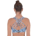 Folk flowers print Floral pattern Ethnic art Cross String Back Sports Bra View2