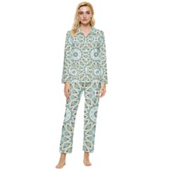 Mandala  Womens  Long Sleeve Velvet Pocket Pajamas Set by zappwaits