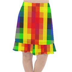 Pride Plaid Fishtail Chiffon Skirt by WetdryvacsLair