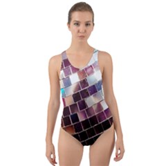 Funky Disco Ball Cut-out Back One Piece Swimsuit by essentialimage365