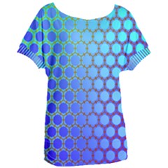 Hex Circle Points Vaporwave Three Women s Oversized Tee by WetdryvacsLair