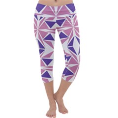 Abstract Pattern Geometric Backgrounds  Capri Yoga Leggings by Eskimos