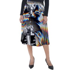 Rainbow Assault Classic Velour Midi Skirt  by MRNStudios