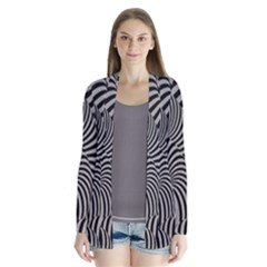 Pattern Drape Collar Cardigan