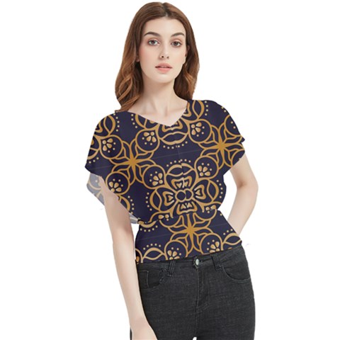 Muster Butterfly Chiffon Blouse by zappwaits
